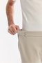 Men's Stone Side Elastic Anti-Wrinkle Technical Fabric Slim Fit Chino Trousers A61Y3077 - 6