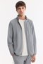 Men's Gray Removable Hooded Water Repellent Lightweight Technical Fabric Seasonal Comfort Fit Coat A61Y6055 - 6
