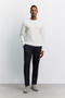 Men's Ecru Crew Neck Embroidered Interlock Regular Fit Sweatshirt A62Y1275 - 6