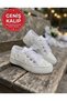 Girls' White Color Stone-Embellished Lace-Up Fancy Stylish Sports Shoes - 7