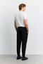 Men's Black Elastic Waist Lace-Up Interlock Jogger with Side Zipper Pockets B003404 - 5
