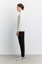 Men's Ecru Stand Collar Zippered Easy-Iron Cotton Regular Fit Sweatshirt A62Y1308 - 5