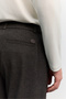 Men's Brown Plaid Relaxed Fit Trousers with Elasticated Back Waist and Pile Detail A62Y3050 - 3