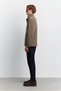 Men's Brown Wool Blend Double-Sided Soft Knit Cashmere Coat A62Y6104 - 4