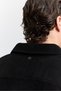 Men's Black Classic Collar Velvet Soft Touch Long Sleeve Comfort Fit Shirt Jacket A62Y2503 - 3