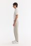 Men's Stone Side Elastic Anti-Wrinkle Technical Fabric Slim Fit Chino Trousers A61Y3077 - 3