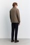 Men's Brown Wool Blend Double-Sided Soft Knit Cashmere Coat A62Y6104 - 5
