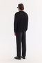 Men's Black Polo Collar Buttoned Rayon Regular Fit Cardigan A61Y5001 - 7