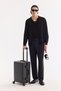 Men's Black Polo Collar Buttoned Rayon Regular Fit Cardigan A61Y5001 - 9