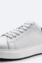 Men's White 100% Leather Casual Shoes A61Y8004 - 3