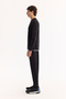Men's Black Crew Neck Cotton Bi-Stretch Regular Fit Sweatshirt A52Y1272 - 3