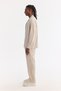 Men's Beige Apaj Collar Modal Blend Soft Touch Oversize Fit Shirt A61Y2092 - 4