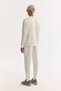 Men's Ecru Crew Neck Cotton Bi-Stretch Regular Fit Sweatshirt A52Y1272 - 4