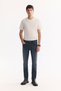 Men's Indigo Classic Waist Cotton Vintage Washed Madrid Comfort Slim Fit Jean Trousers A52Y3529