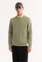 Men's Green Crew Neck Cotton Embossed Printed Regular Fit Sweatshirt A52Y1327 - 5