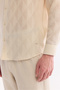 Men's Beige Bottom-Bottomed Collar Viscose Blended Breathable Comfort Fit Shirt A61Y2021 - 3