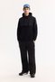 Men's Black Hooded Soft Touch Fleece Regular Fit Sweatshirt A52Y1268 - 6