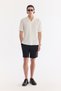 Men's White Apaj Collar Viscose Blended Short Sleeve Comfort Fit Shirt A61Y2061 - 6