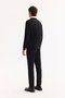 Men's Black Crew Neck Cotton Bi-Stretch Printed Regular Fit Sweatshirt A52Y1264 - 4