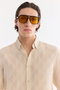 Men's Beige Bottom-Bottomed Collar Viscose Blended Breathable Comfort Fit Shirt A61Y2021 - 2
