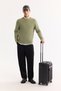 Men's Green Crew Neck Cotton Embossed Printed Regular Fit Sweatshirt A52Y1327 - 6