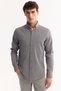 Men's Gray Button-Down Collar Bi-Stretch Easy-Iron Striped Slim Fit Shirt A52Y2098 - 5