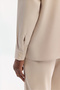 Men's Beige Apaj Collar Modal Blend Soft Touch Oversize Fit Shirt A61Y2092 - 6
