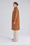 Puffer Coat with Pocket Detail, Coffee - 2