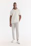 Men's Ecru Crew Neck Injection Printed Bi-Stretch Interlock Regular Fit T-Shirt A61Y1136 - 6