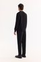 Men's Black Crew Neck Cotton Bi-Stretch Printed Regular Fit Sweatshirt A52Y1210 - 4