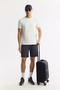 Men's White Crew Neck Printed Bi-Stretch Interlock Regular Fit T-Shirt A51Y1136 - 7
