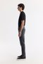 Men's Anthracite Classic Waist Cotton Stone Washed Berlin Slim Fit Jean Trousers A51Y3513 - 4