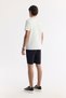 Men's Ecru Crew Neck Printed Bi-Stretch Interlock Regular Fit T-Shirt A51Y1072 - 4