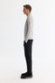 Men's Gray Half-High Collar Soft Touch Knitwear Regular Fit Sweater A42Y5023 - 3