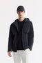 Men's Black Hooded Water Repellent Windproof Seasonal Comfort Fit Coat A51Y6053
