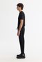 Men's Black Elastic Waist Lace-Up Elastane Regular Fit Sweatpants A42Y3418 - 2