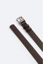 Men's Brown 100% Leather Double-Sided Belt A42Y9310 - 5