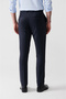 Men's Navy Blue Swallow Collar Slit Wool Blend Comfort Slim Fit Suit B007701 - 7