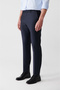 Men's Navy Blue Swallow Collar Slit Wool Blend Comfort Slim Fit Suit B007701 - 6