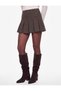 Normal Regular Fit Buttoned Pleated Mini Skirt - 3