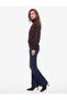 Buttoned Long Sleeve High Neck Knit Sweater - 2