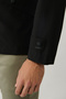 Men's Black Hooded Collar Raglan Sleeve Water Repellent Seasonal Comfort Fit Coat A41Y6036 - 6