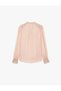 Long Sleeve High Neck Yoked Lace Detail Bohemian Blouse with Frog Closure - 6