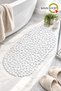 Bathroom Shower and Bathtub Non-Slip Mat with Suction Cups, 34x68 cm, White, M-130