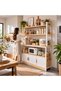 Multi-Layer Kitchen Storage Shelf with Microwave Stand & 3-Door Cabinet - 4