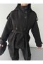 MOCK NECK CASHMERE METLON COAT - 4