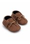 Baby Tuğra Handmade Lace-up Moccasin Booties Baby Shoes - Brown - 4