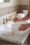 Lal Pamukluk Square-Shaped Countertop Resin Product with a Natural Textured Finish, White - 3