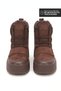 Alaska Women's Coffee-Colored Suede Fur-Lined Winter Lace-Up Boot with Thick Soles and Velcro Closure - 3