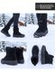 Alaska Women's Black Suede Fur-Lined Winter Lace-Up Boot with Thick Soles and Velcro Closure - 6
